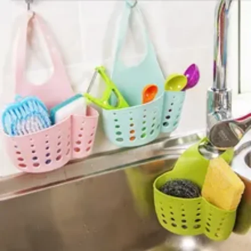 3 Colors Kitchen Sink Basket Holder Storage Sink Hang Pouch Sponge Drain Rack Household Kitchen Storage Accessories Dropshipping