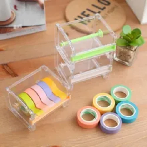 Stationery Masking Tape Cutter Tape Storage Organizer Cutter Office Tape Dispenser Office Supplies