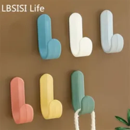 LBSISI Life 12pcs Simple Type Coat and Hat Hook Punch-free Kitchen Bathroom Bag Storage Spring Festival Party Home Decoration