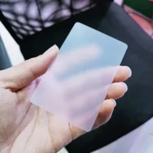 Matte Pvc Blank Transparent Business Card Plastic Waterproof Without Printing for Handwriting School Office Supplies