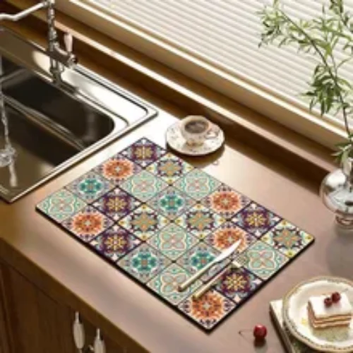 Sink Faucet Drain Pad Table Mat Toilet Diatom Mud Absorbent Pad Non-slip Anti-mildew Mat for Kitchen Countertop Dining